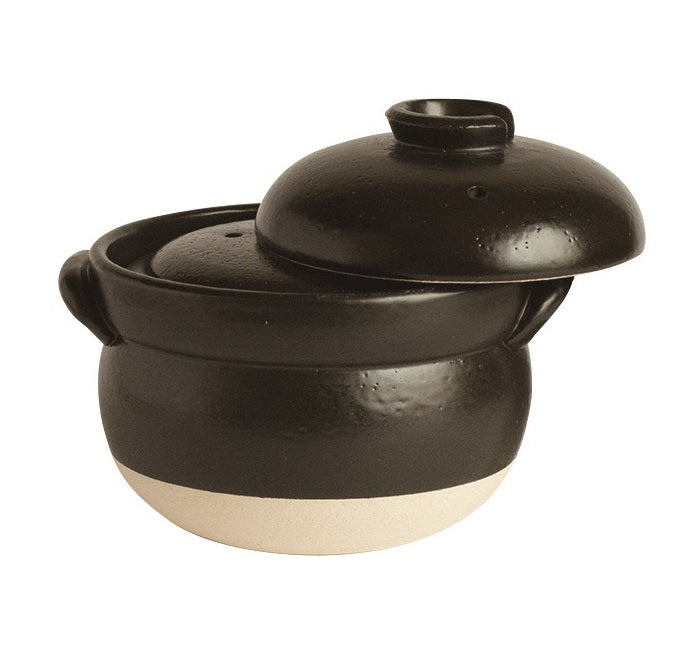 【萬古焼】絶品ごはん鍋 3合炊 (中蓋付)